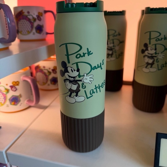 Disney Accessories - Disney Parks 2026 Starbucks Parks Days & Lattes Mickey Tumbler Water Bottle NEW